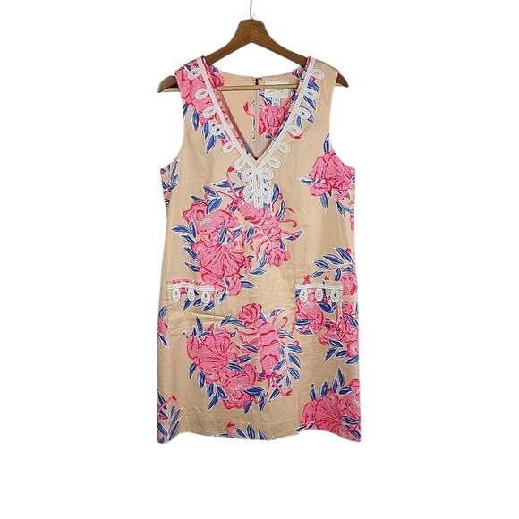 Lilly Pulitzer Sidonie Stretch Shift Dress Size 8 Pink So Clawsome Crab Resort - Picture 15 of 15